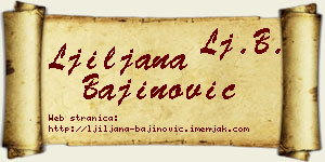 Ljiljana Bajinović vizit kartica